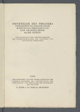 12. Mappe: Wiens letzte große Theaterzeit