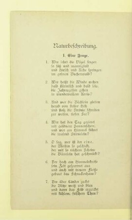 Naturbeschreibung