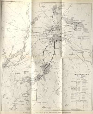 Karte: Canalisation von Berlin. Übersichtsplan