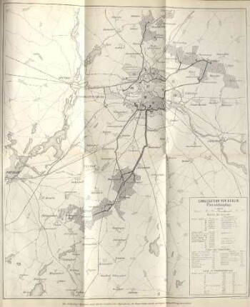 Karte: Canalisation von Berlin. Übersichtsplan
