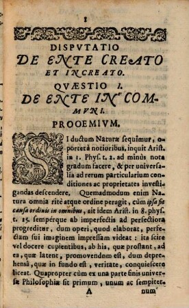 Dispvtatio Philosophica, De Ente Creato Et Increato