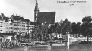 Thomaskirche mit der Promenade 1790