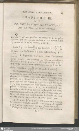 Chapitre III. De La Transformation Des Fonctions Par La Voie De Substitution
