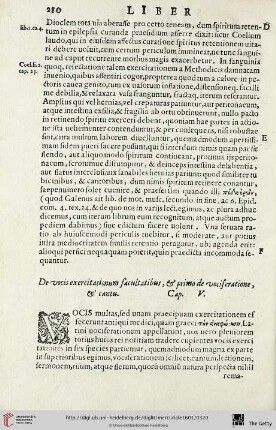 Cap. V.: De vocis exercitationum facultatibus, & primo de vociferatione, & cantu