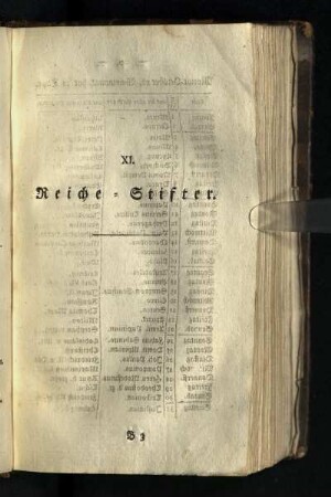 XI. Reiche-Stifter