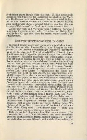 Weltfriedenskongress in Genf