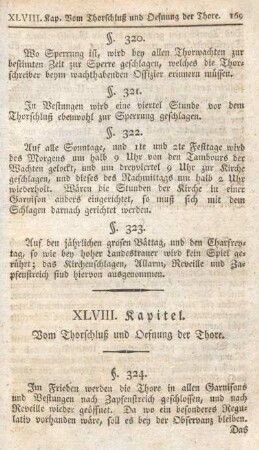 XLVIII. Kapitel. Vom Thorschluß und Oefnung der Thore.