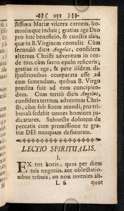 251-258, Lectio Spiritualis; ...