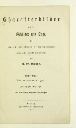 Theil 1: Die vorchristliche Zeit