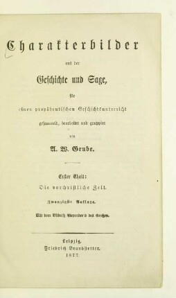 Theil 1: Die vorchristliche Zeit