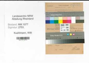 Entnazifizierung Willi Kuehlmann , geb. 00.00.0000 (Bahnpolizist)