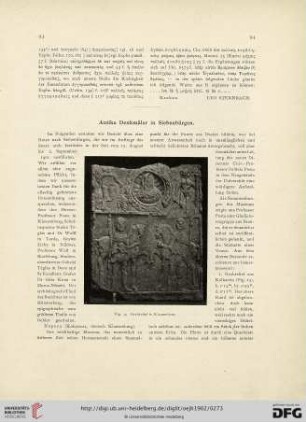 5.1902: Antike Denkmäler in Siebenbürgen