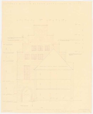 Rathaus, Minden Wiederaufbau: Ostfassade Ansicht 1:50