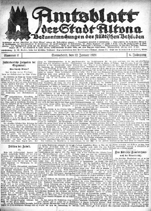 Nummer 2 : Sonnabend, den 12. Januar 1924