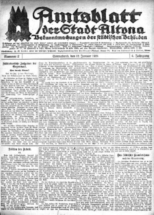Nummer 2 : Sonnabend, den 12. Januar 1924