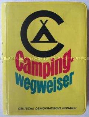 Reiseführer für Camping in der DDR mit Übersichtskarte der Campingplätze