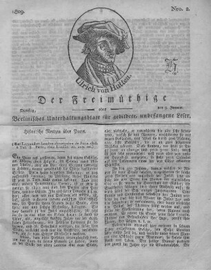 Nro. 2., Dienstag, den 3. Januar 1809
