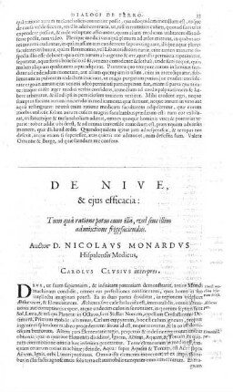 De Nive, & ejus efficacia