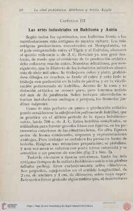 Capítulo III. Las artes industriales en Babilonia y Asiria