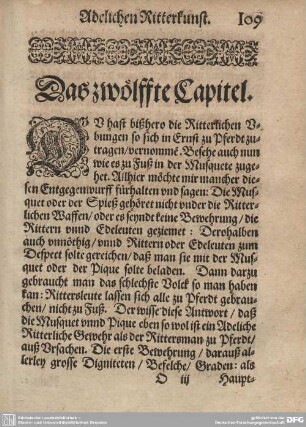 Das zwölffte Capitel.