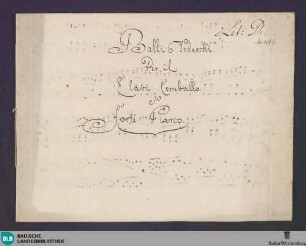 6 Deutsche Tänze - Don Mus.Ms. 1894 : cemb