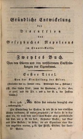 Commentar über das Gesetzbuch Napoleons oder gründliche Entwickelung der Discussion dieses Gesetzbuches im Staats-Rathe, 2