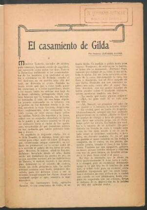 El casamiento de Gilda : (novela)