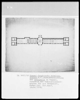 Kassel & Karlsaue & Orangerie & Dekorationsentwurf für die Decken (?)