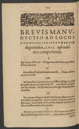 Brevis Manuductio ad Locos Communes Iurisprudentiae digerendos [...]