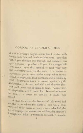 Gordon as leader of men