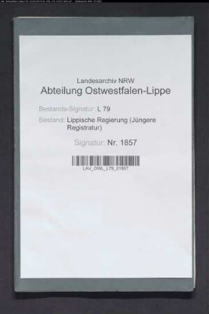 Steuerexekutoren für Flecken und Amt Schwalenberg