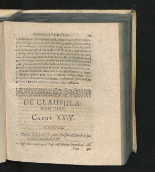 De Clausula: Ipso Iure. Caput XXIV.