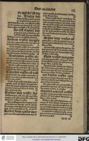 [H]ye anfahen ist der xi tractat disz dritten büchs in welchen tractat xv capitel sind, in welchen capiteln begriffen würt von allen kranckheiten des magens...