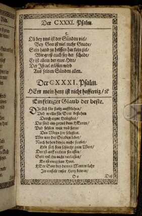 Der CXXXI. Psalm. - Der CXXXV. Psalm.