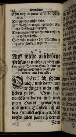 Andachten vor der Beicht