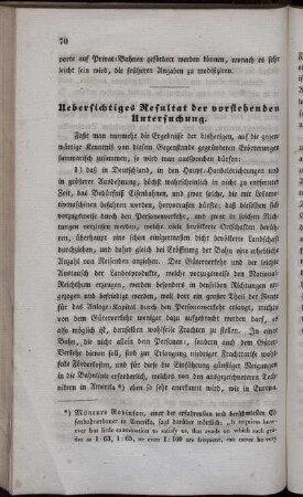 Uebersichtiges Resultat der vorstehenden Untersuchung