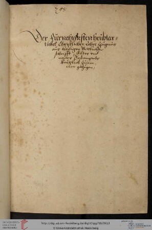 Hauptartikel Christlicher Lehre, aus dem Alten und Neuen Testament zusammengestellt
