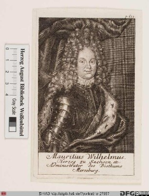 Bildnis Moritz Wilhelm, Herzog zu Sachsen-Zeitz (reg. 1681-1715)