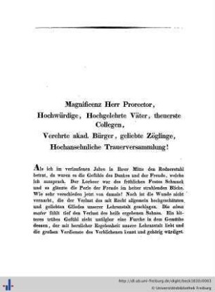 Gedächtnissrede auf Herrn Matthias Alex. Ecker.
