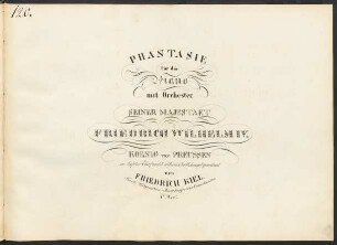Fantasien. Arr; pf; F-Dur; op.1