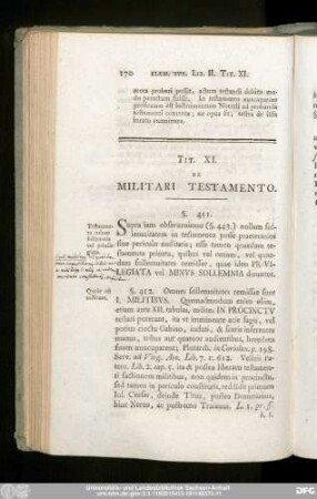 Tit. XI. De Militari Testamento.
