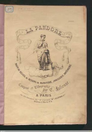 La pandore : nouveau recueil de dessins de bijouterie, joaillerie, orfèvrerie