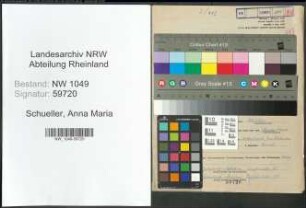 Entnazifizierung Anna Maria Schueller , geb. 29.04.1901 (Lehrerin)