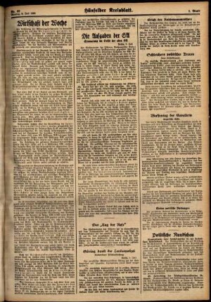 Zweite Ausgabe vom Montag, den 09. Juli 1934.