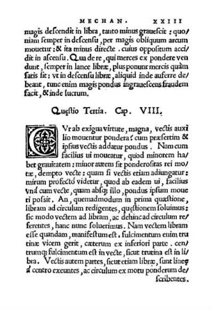 Questio Tertia. Cap. VIII.