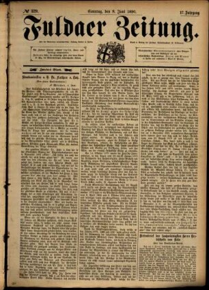 Zweite Ausgabe vom Sonntag, den 08. Juni 1890.