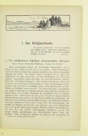 1. Zur Religionskunde