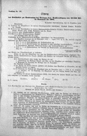 Sitzung, 20. Mai 1903
