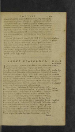 Ianus Gulielmus.