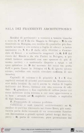 Sala dei frammenti architettonici